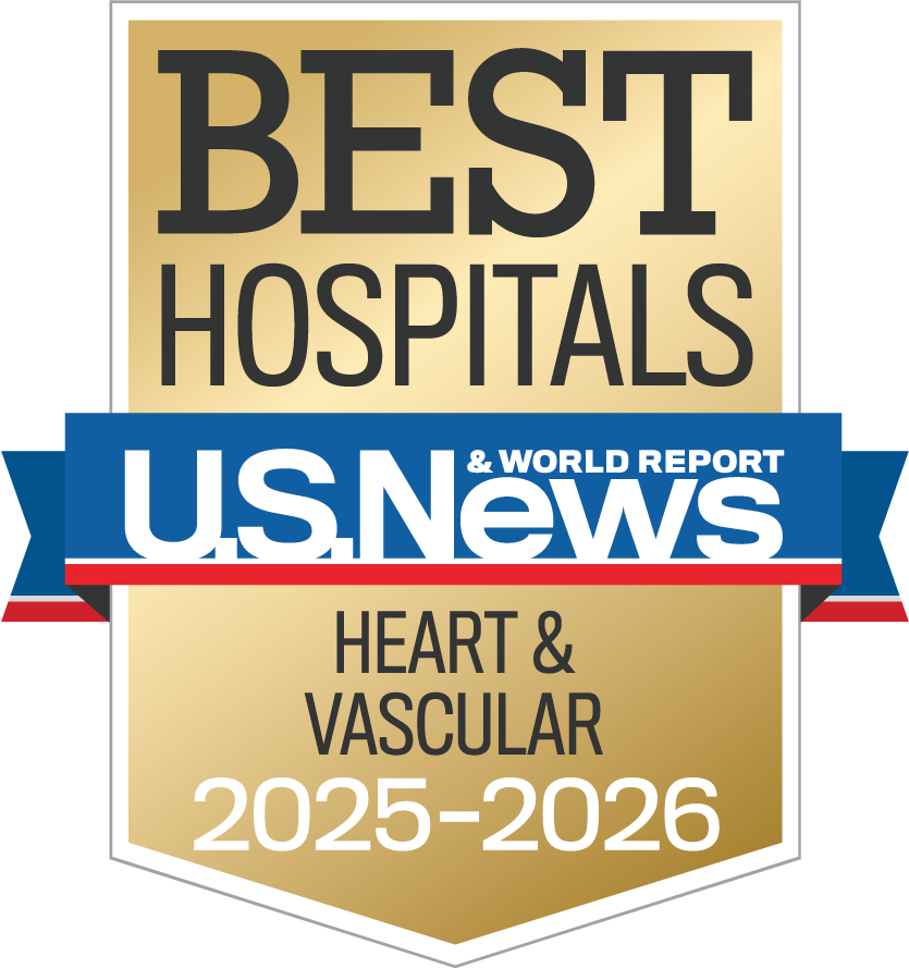 2025-26 US News and World Report Best Hospitals Survey Cardiology & Heart Surgery Badge